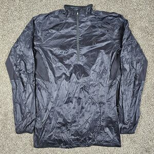 On Jacket Mens Small Black Zero Windbreaker Lightweight Half Zip Run On Clouds